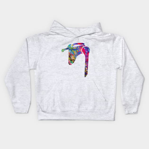 Shoulder Bones Kids Hoodie by erzebeth